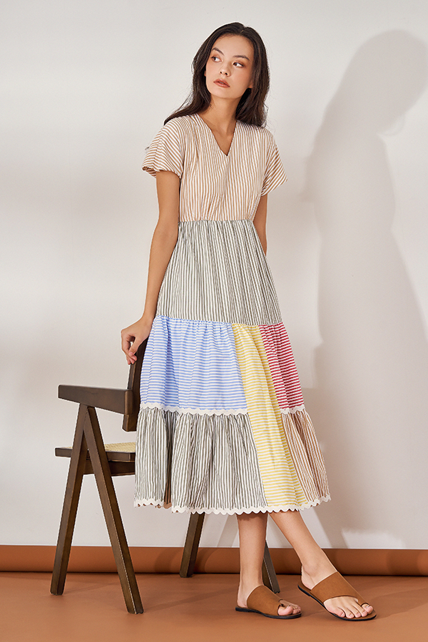 Kondi Stripes Midi Dress | The Closet Lover